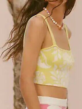 NWT Celandine Square-Neck Crop Top